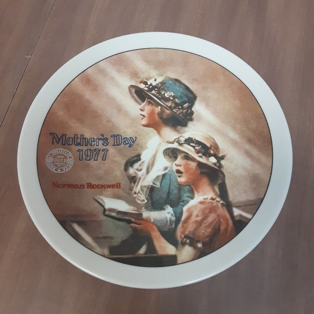 Vintage Edwin M Knowles Norman Rockwell Mother's Day 1977 Collectors Plate
